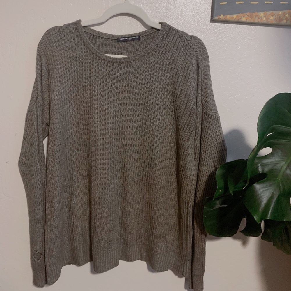 Brandy Melville Olive Green Sweater